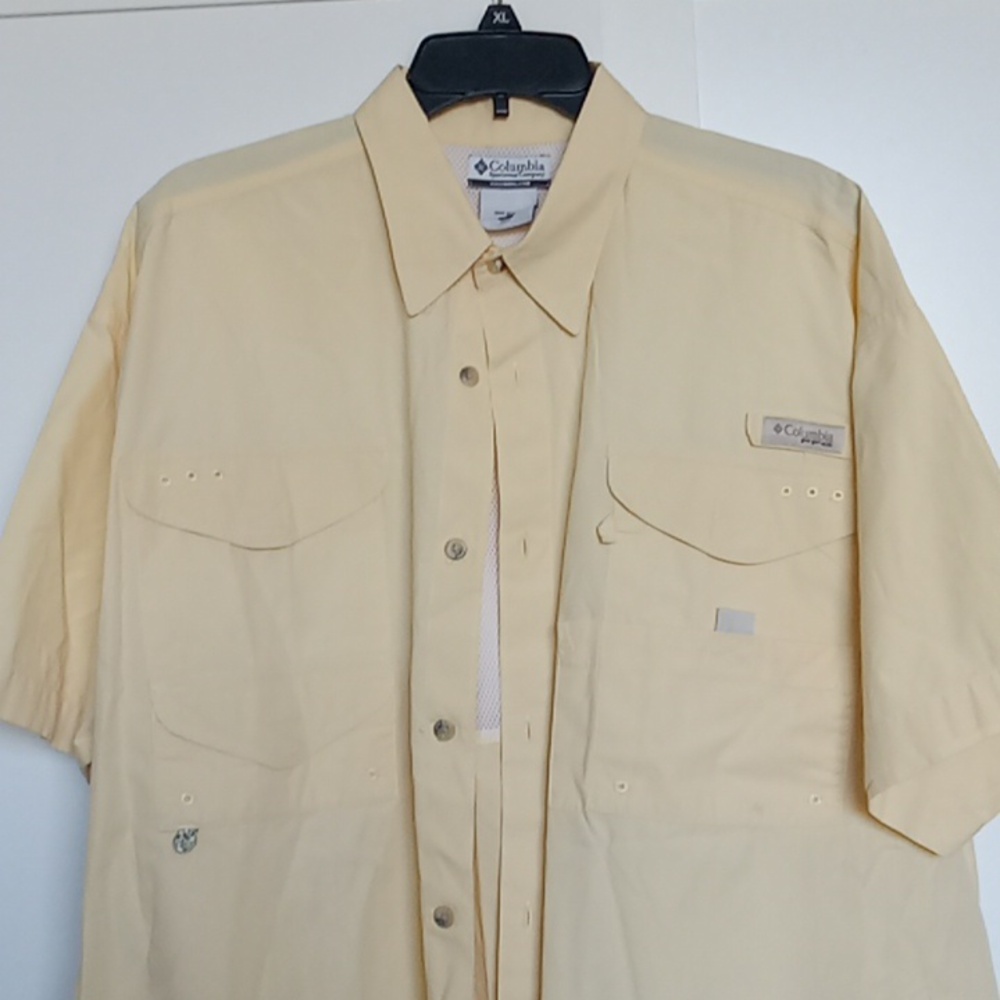 Columbia PFG Button Down Short Sleeve Shirt Size L EUC